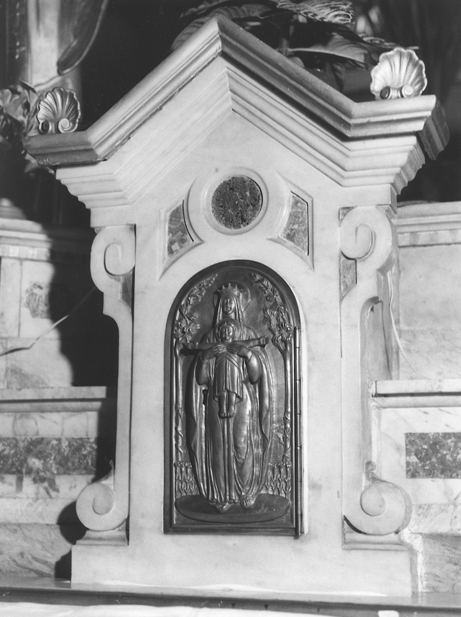 tabernacolo - a frontale architettonico - bottega piacentina (inizio sec. XX)