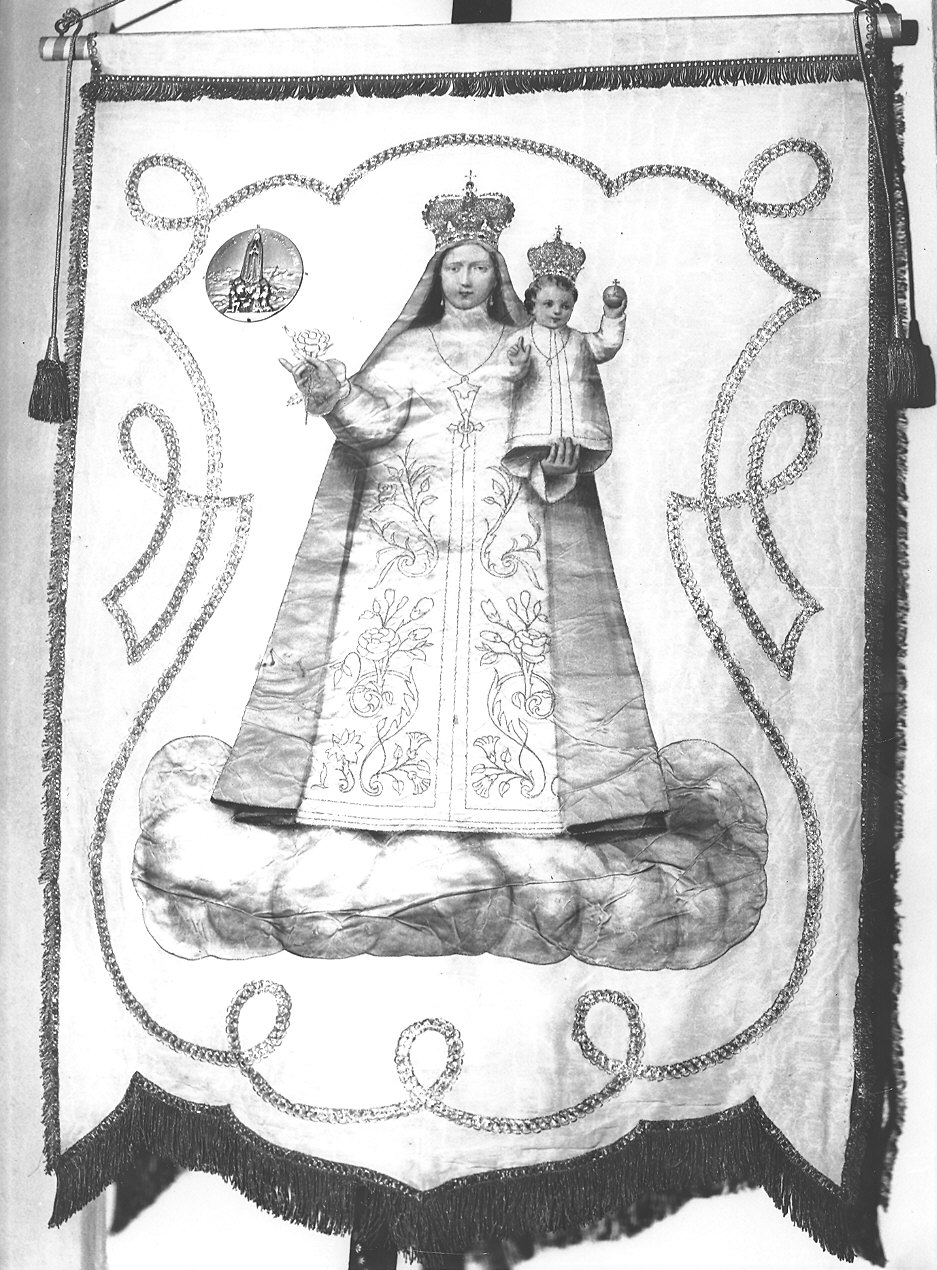 Madonna con Bambino (stendardo processionale) - manifattura piacentina (inizio sec. XX)