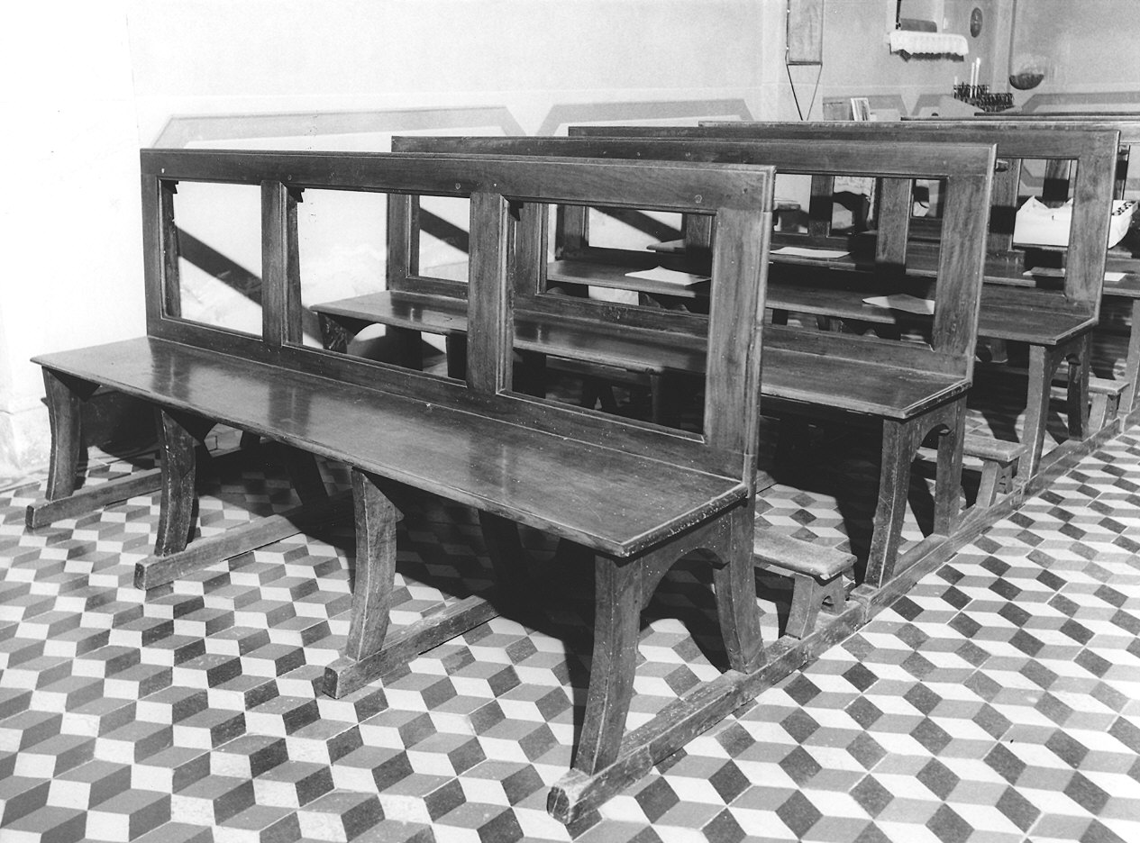 banco da chiesa, serie - bottega piacentina (inizio sec. XX)