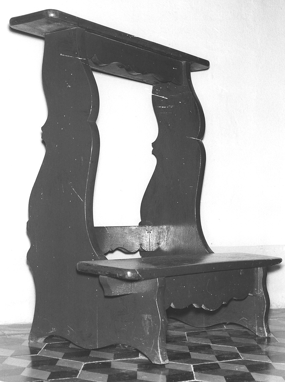 inginocchiatoio - a montanti sagomati - bottega piacentina (fine sec. XIX)