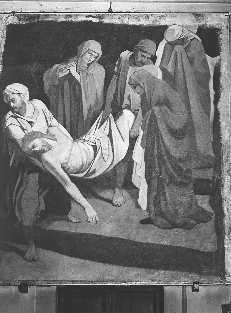 deposizione di Cristo dalla croce (dipinto) di Ghittoni Francesco (ultimo quarto sec. XIX)