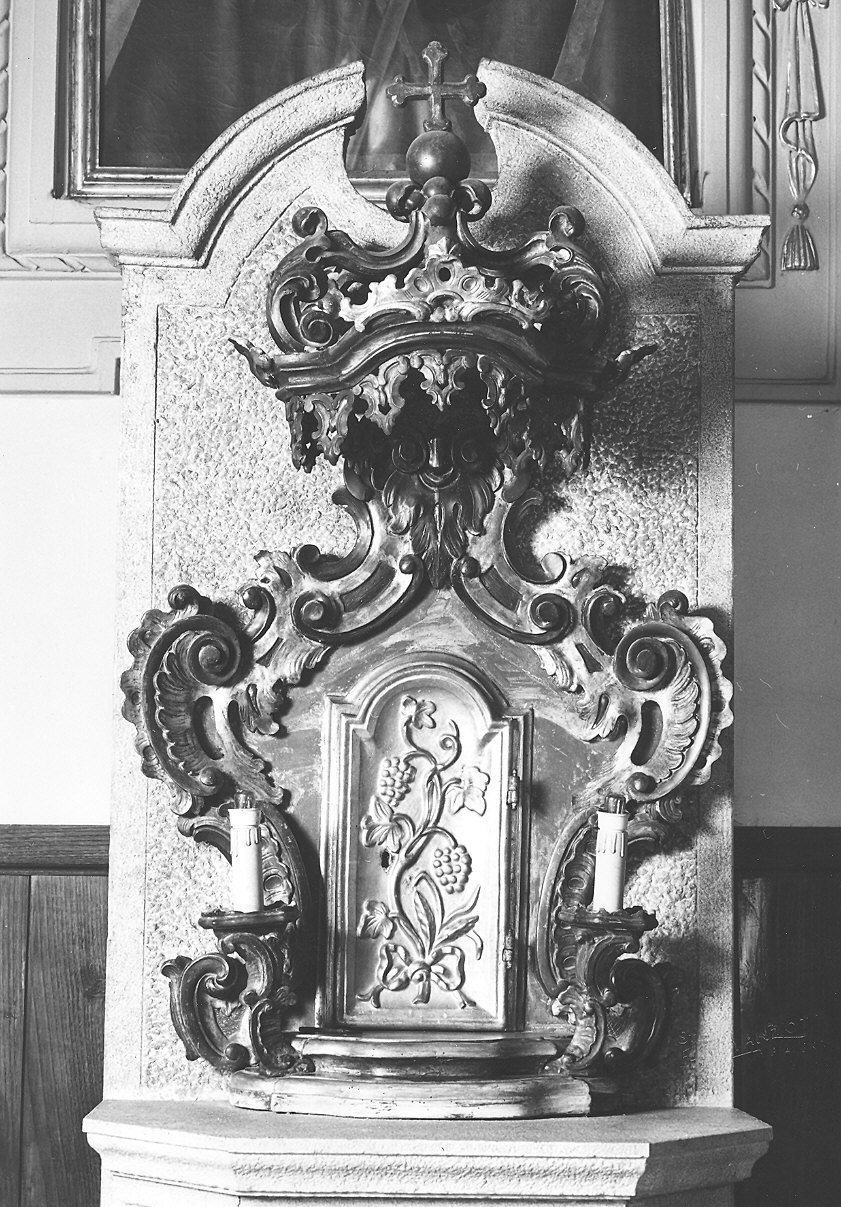 tronetto per esposizione eucaristica - bottega piacentina (prima metà sec. XVIII)