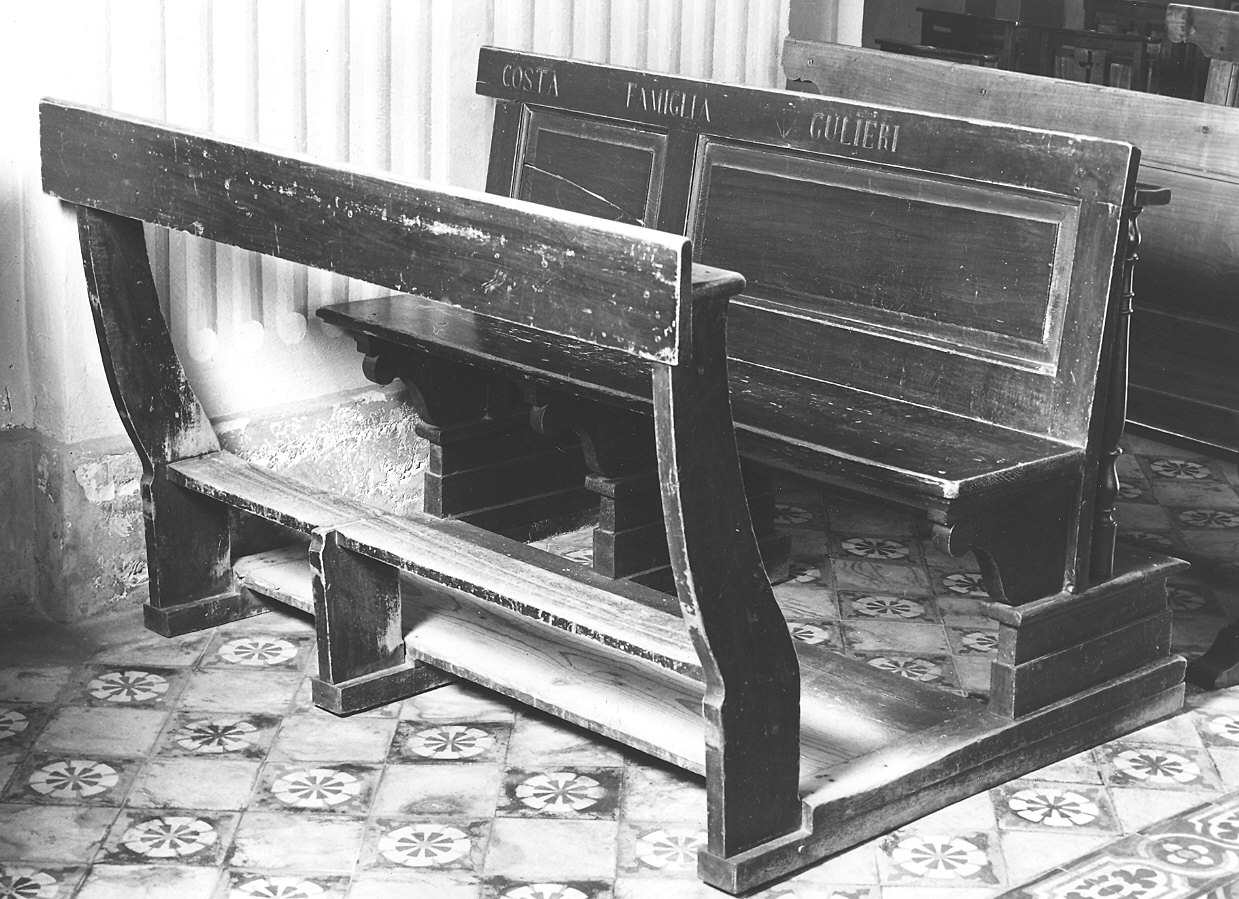 banco da chiesa - bottega piacentina (inizio sec. XIX)