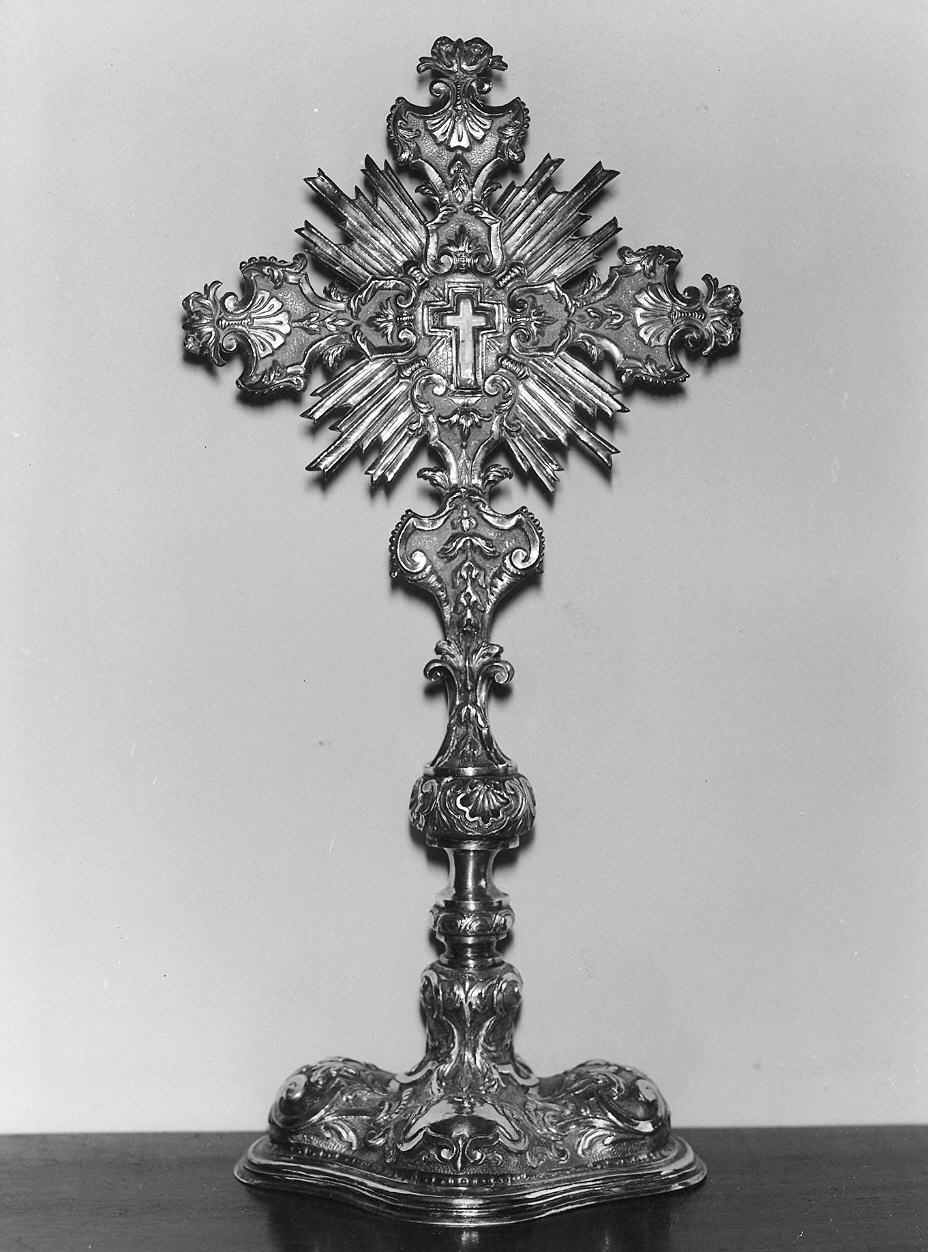 reliquiario - a croce - bottega piacentina (sec. XVIII)
