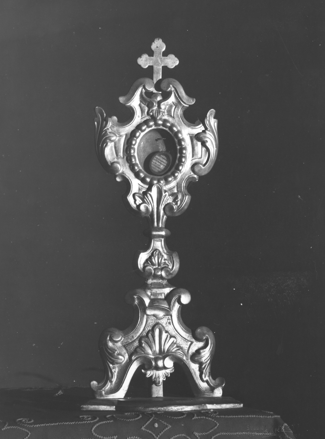 reliquiario - a ostensorio, serie - bottega piacentina (fine sec. XVIII)