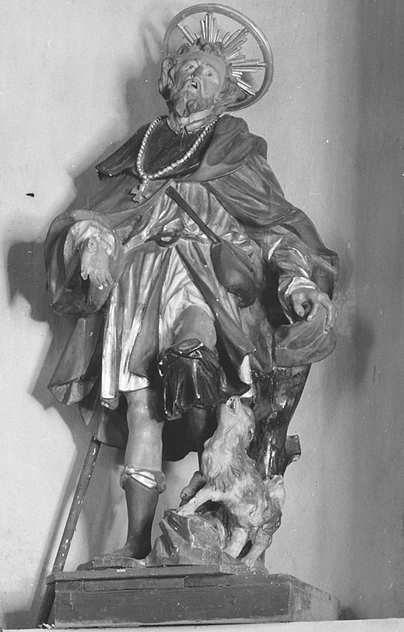 San Rocco (statua) - bottega piacentina (inizio sec. XVIII)