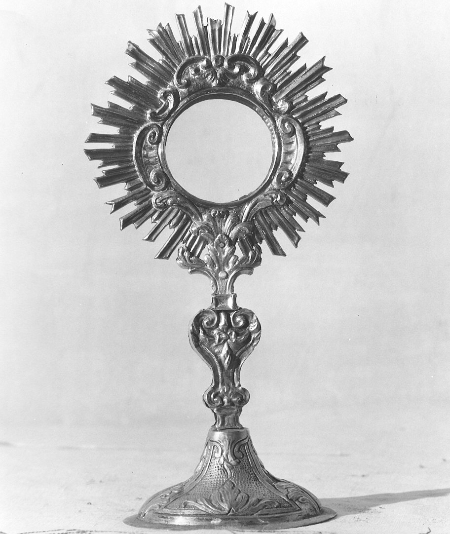 ostensorio - a raggiera - bottega piacentina (sec. XVIII)