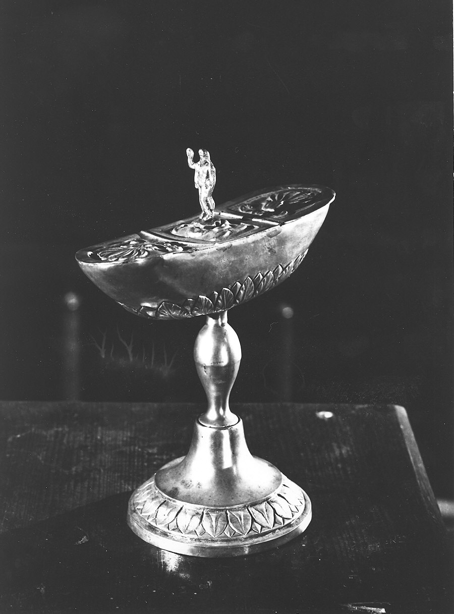 navicella portaincenso - a doppia valva - bottega piacentina (sec. XIX)