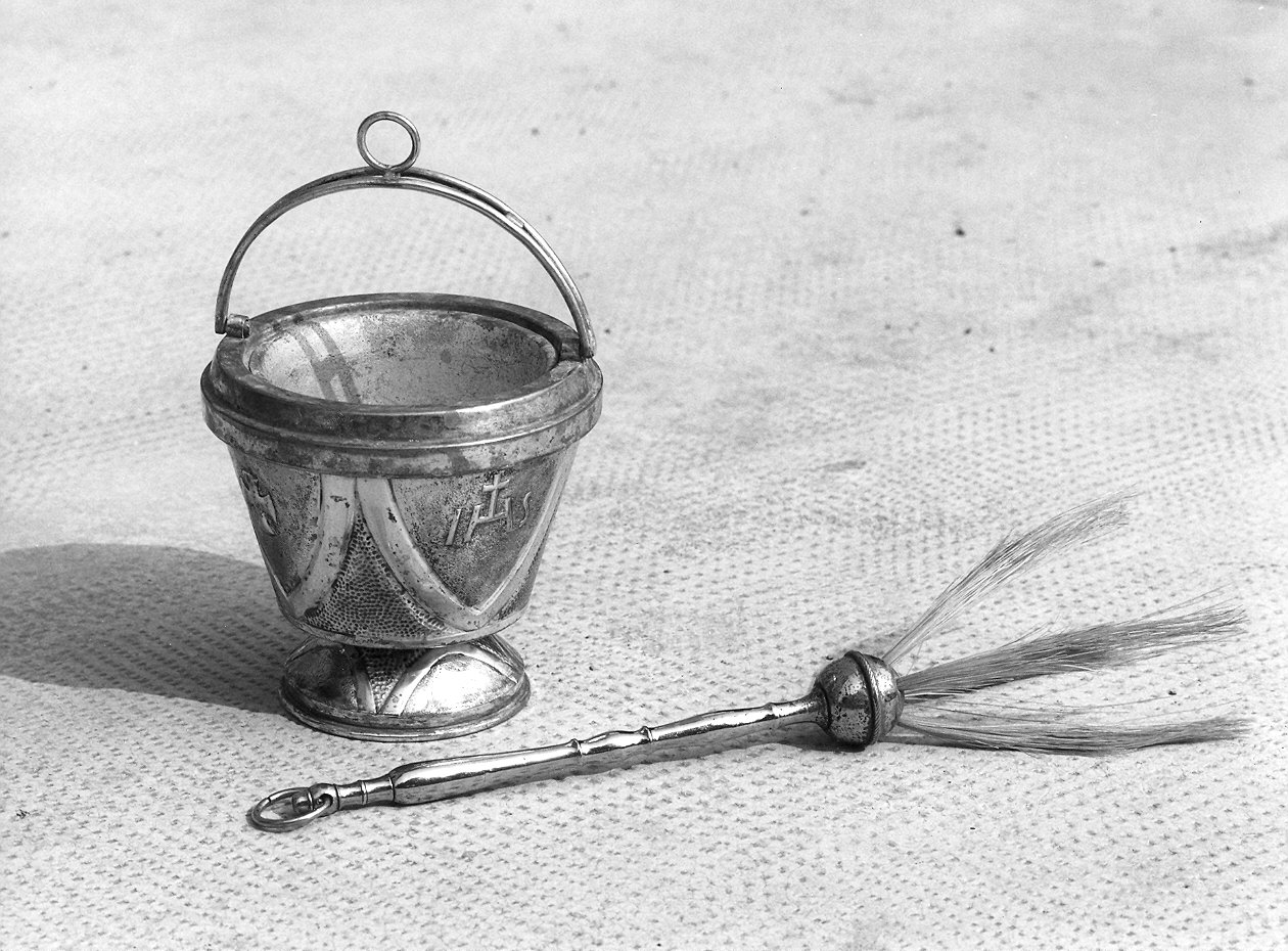 servizio per aspersione, insieme - bottega piacentina (fine sec. XIX)