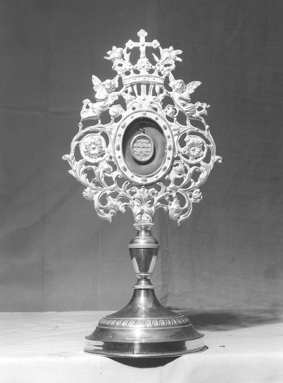 reliquiario - a ostensorio - produzione emiliana (fine sec. XIX)