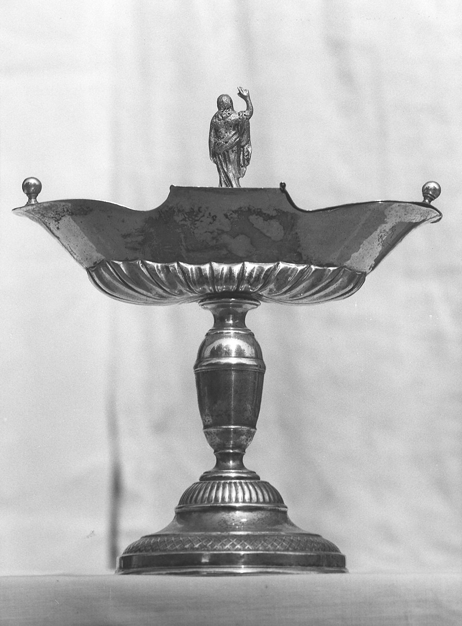 navicella portaincenso - a doppia valva - produzione emiliana (fine sec. XIX)