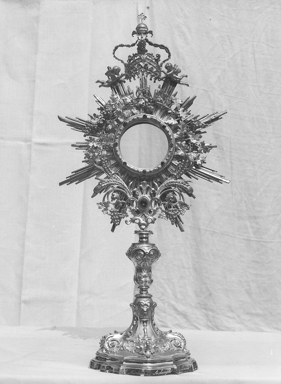 ostensorio - a raggiera - bottega emiliana (ultimo quarto sec. XIX)