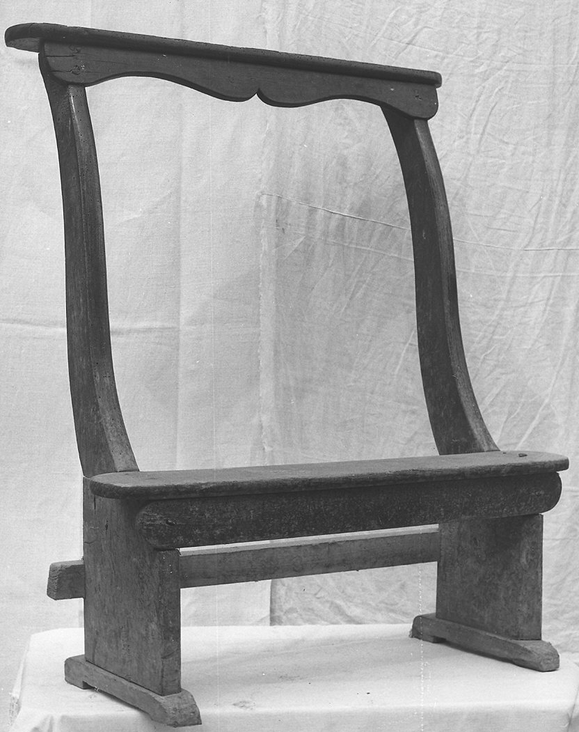 inginocchiatoio - a montanti sagomati - bottega piacentina (fine sec. XIX)