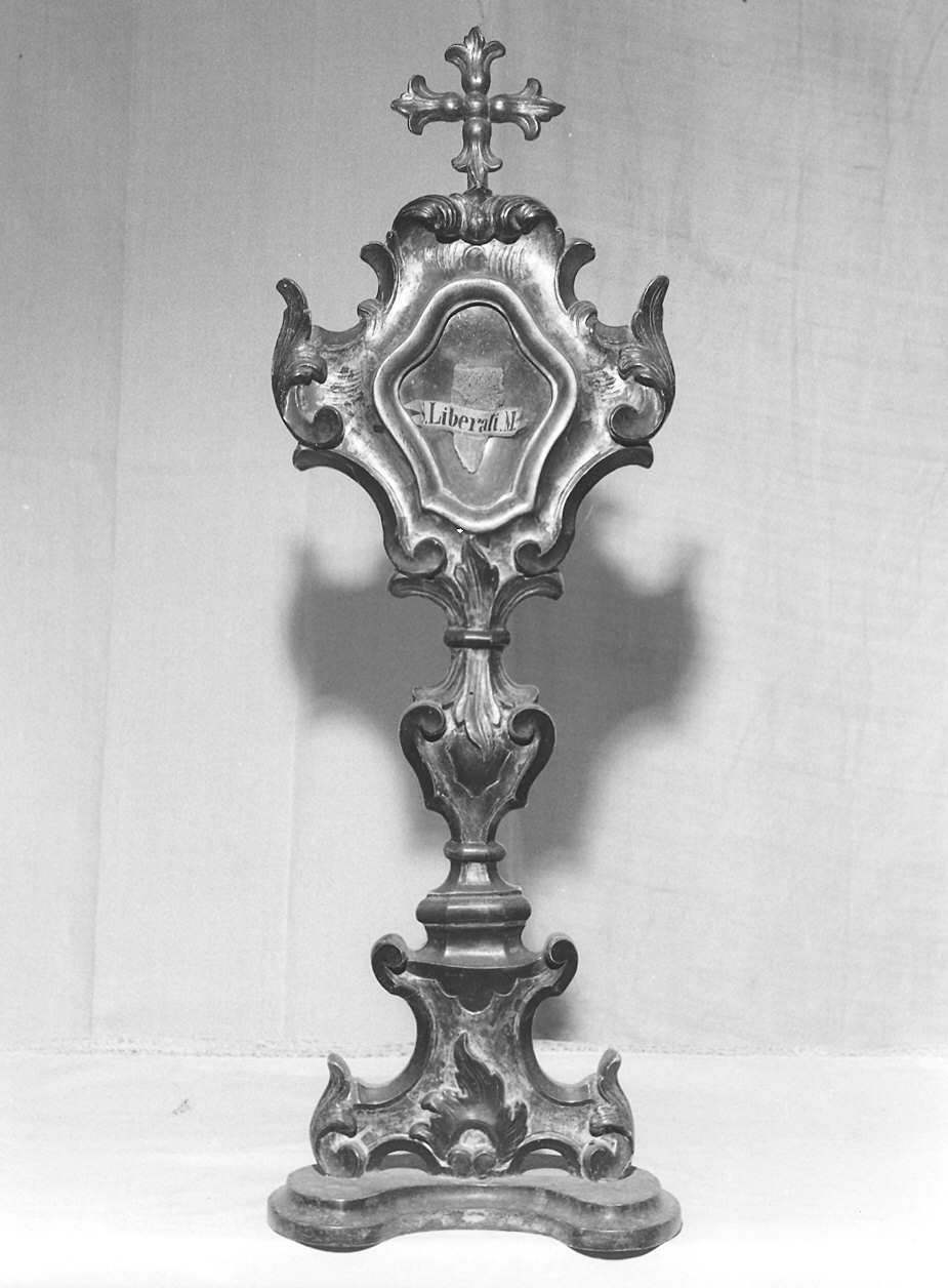 reliquiario - a ostensorio, serie - bottega piacentina (seconda metà sec. XVIII)