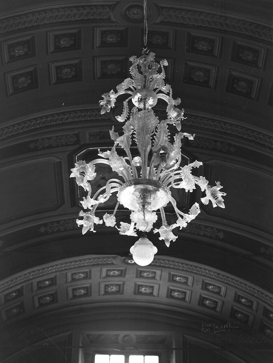 lampadario - a bracci - produzione emiliana (fine sec. XIX)