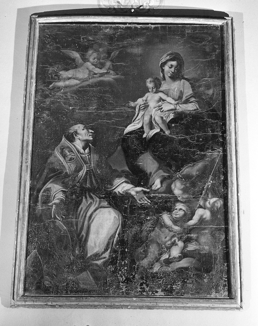 apparizione della Madonna a Sant'Eustorgio (dipinto) - ambito piacentino (fine sec. XVII)