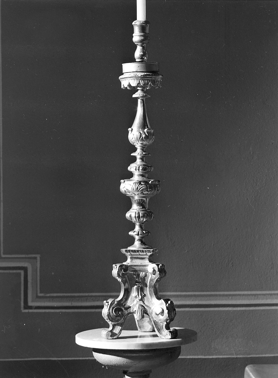 candeliere, serie - bottega piacentina (seconda metà sec. XVIII)