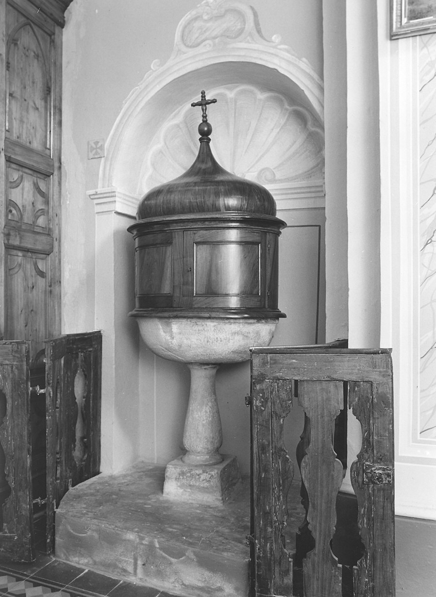 fonte battesimale - bottega piacentina (seconda metà sec. XVIII)