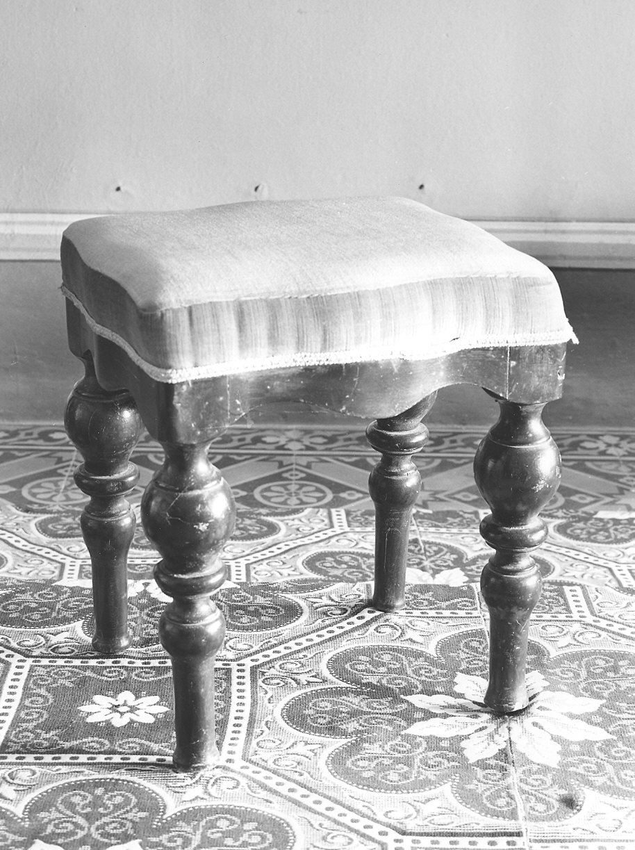 sgabello, serie - bottega piacentina (fine sec. XIX)
