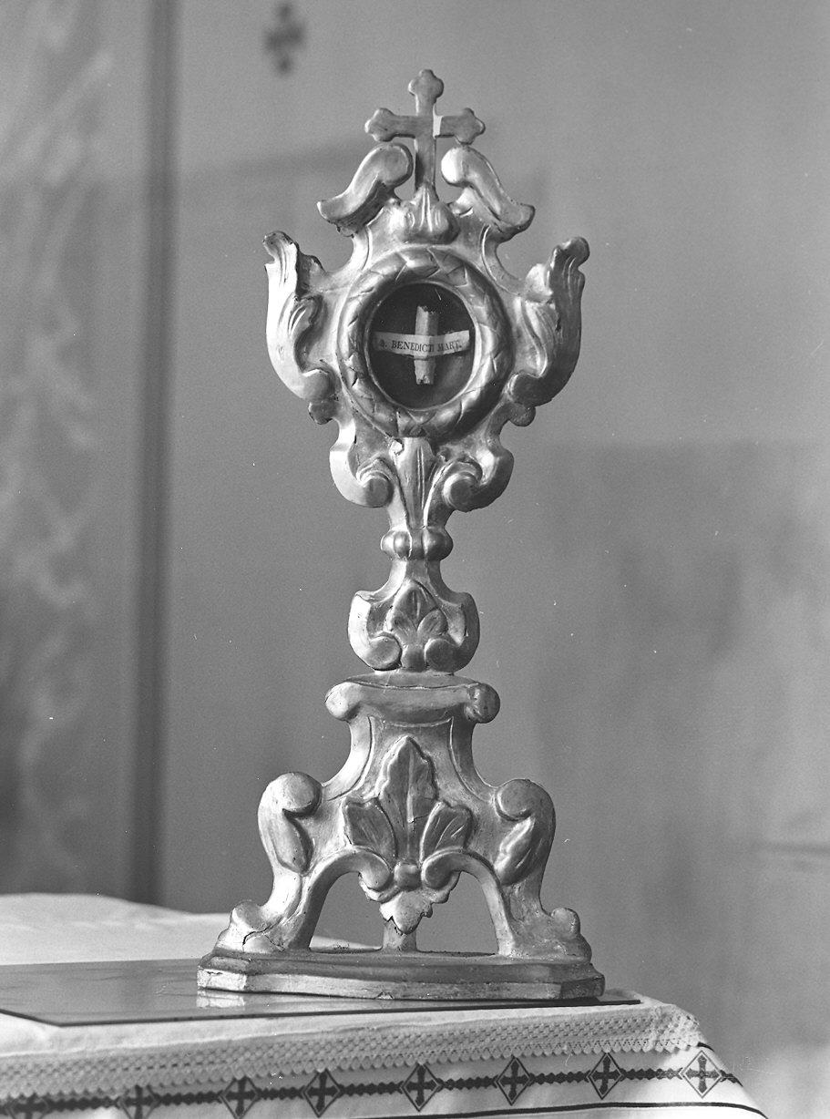 reliquiario - a ostensorio, serie - bottega piacentina (seconda metà sec. XVIII)