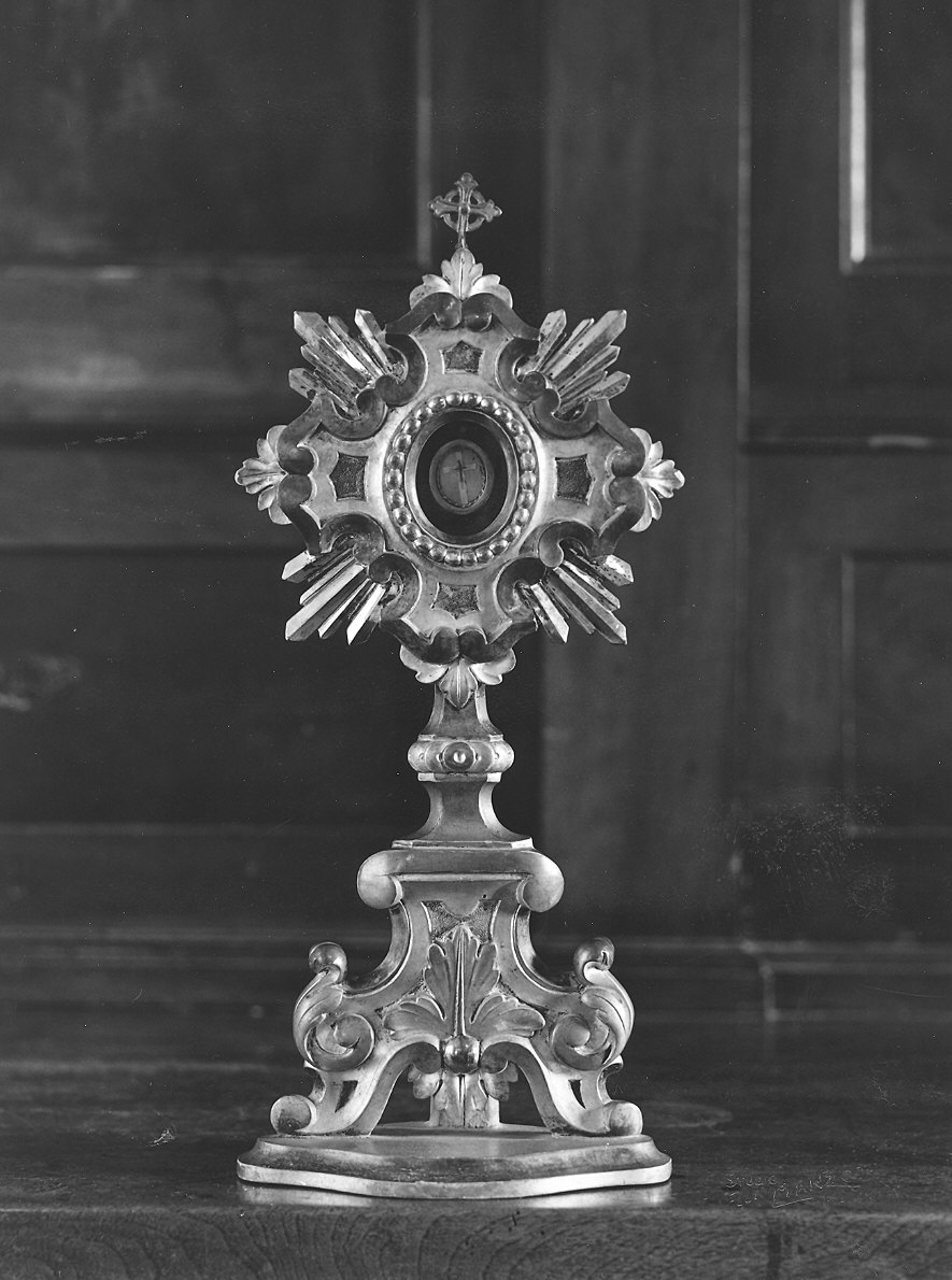 reliquiario - a croce - bottega piacentina (fine sec. XVIII)