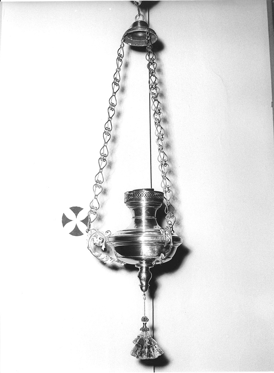 lampada pensile, coppia - produzione emiliana (inizio sec. XX)