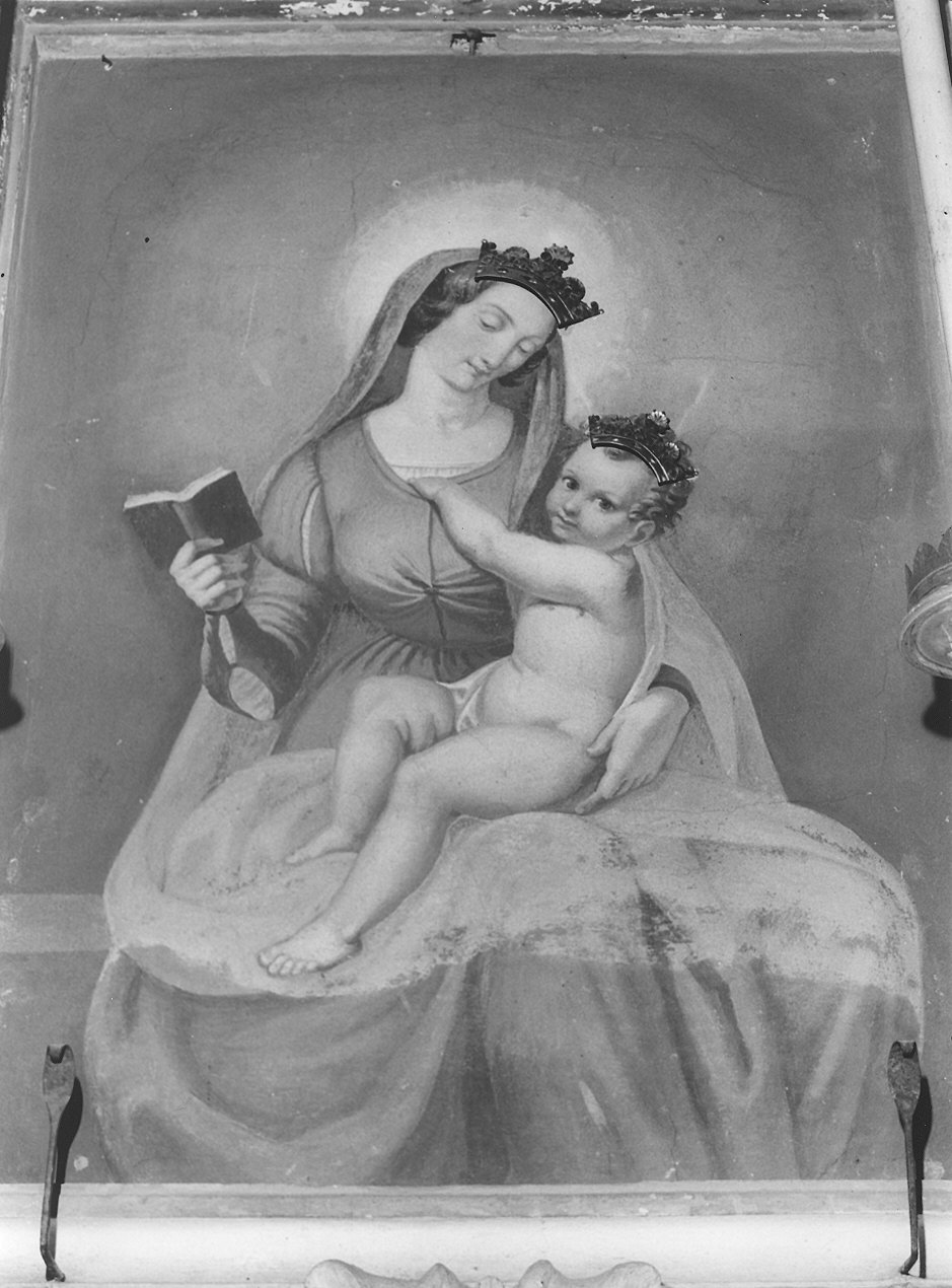 Madonna con Bambino (dipinto) di Badiaschi Giuseppe (metà sec. XIX)