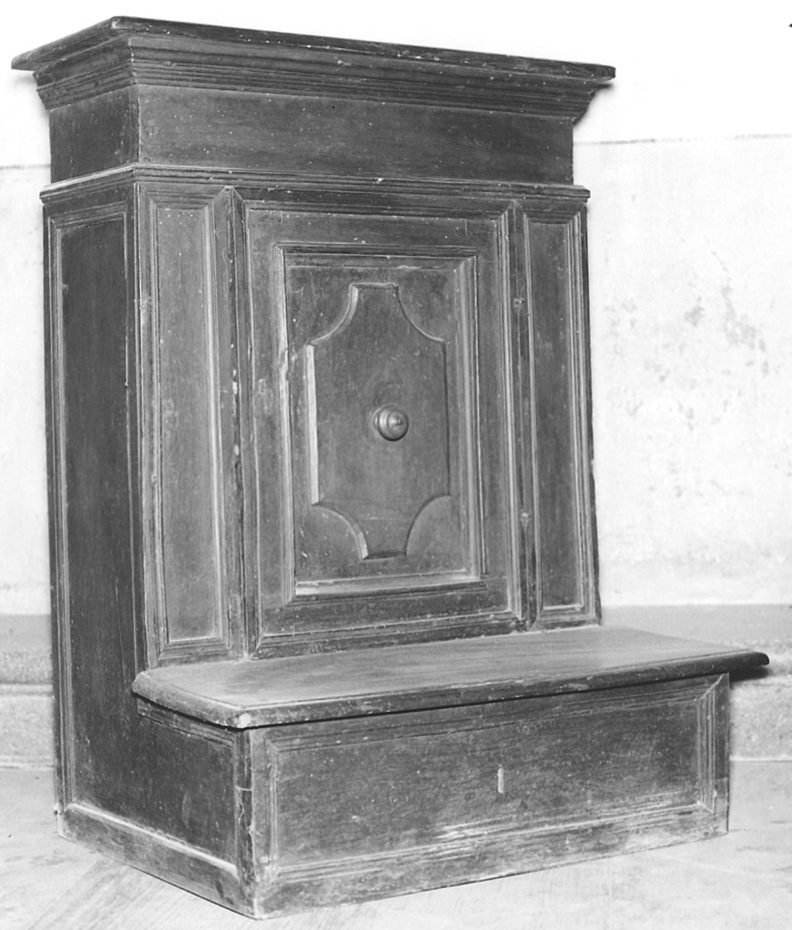 inginocchiatoio - a stipetto - bottega emiliana (sec. XVIII)