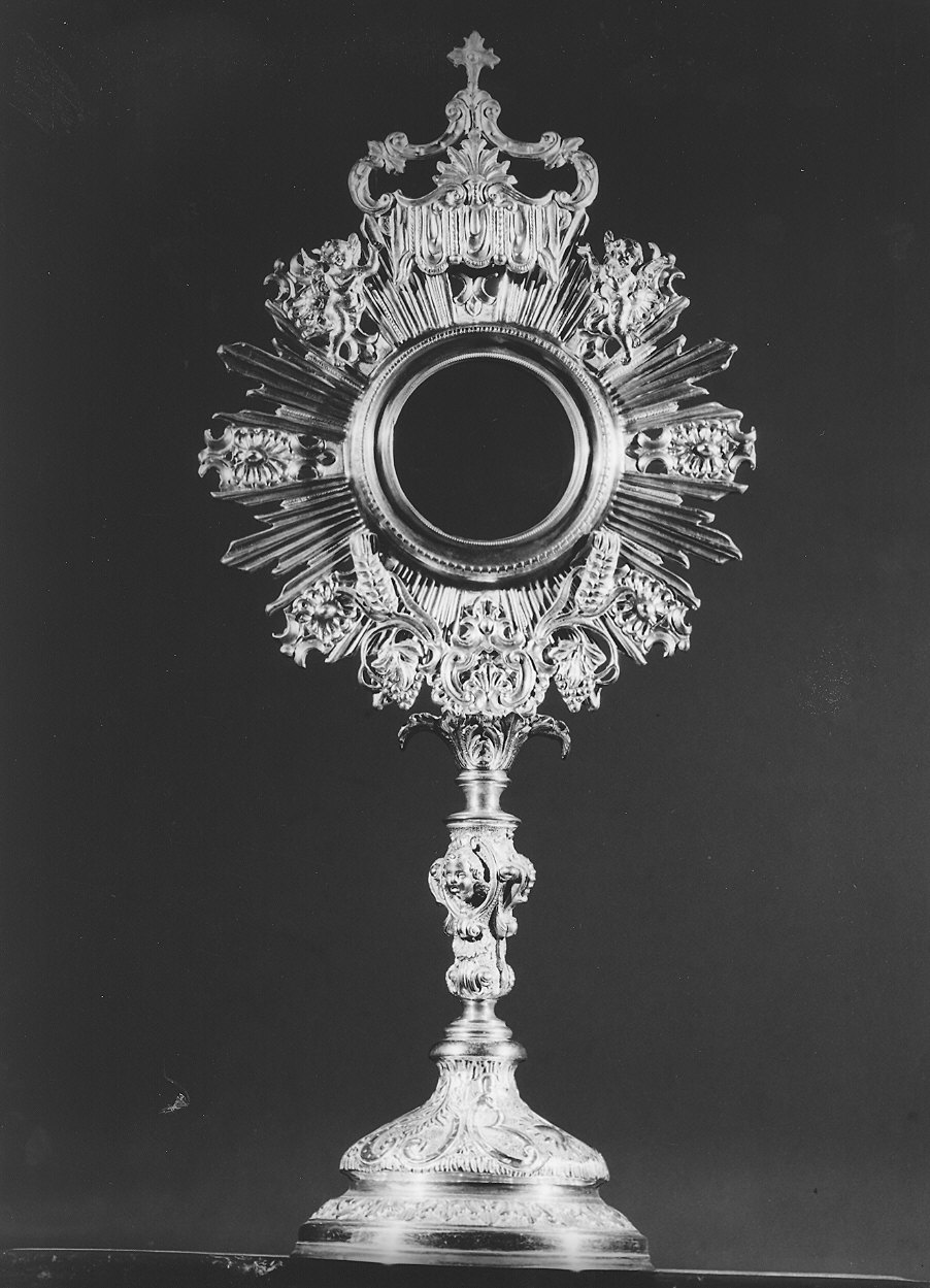 ostensorio - a raggiera - bottega piacentina (fine sec. XIX)