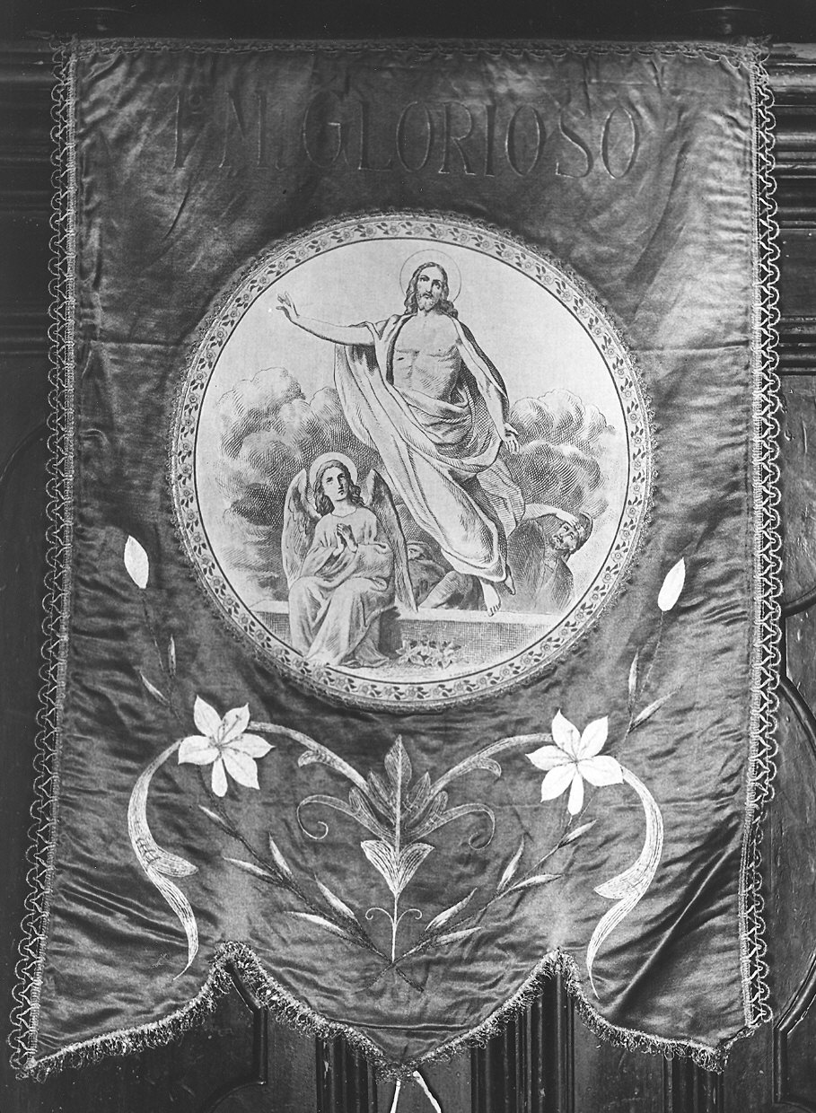 misteri gloriosi (stendardo processionale, ciclo) - produzione emiliana (prima metà sec. XX)