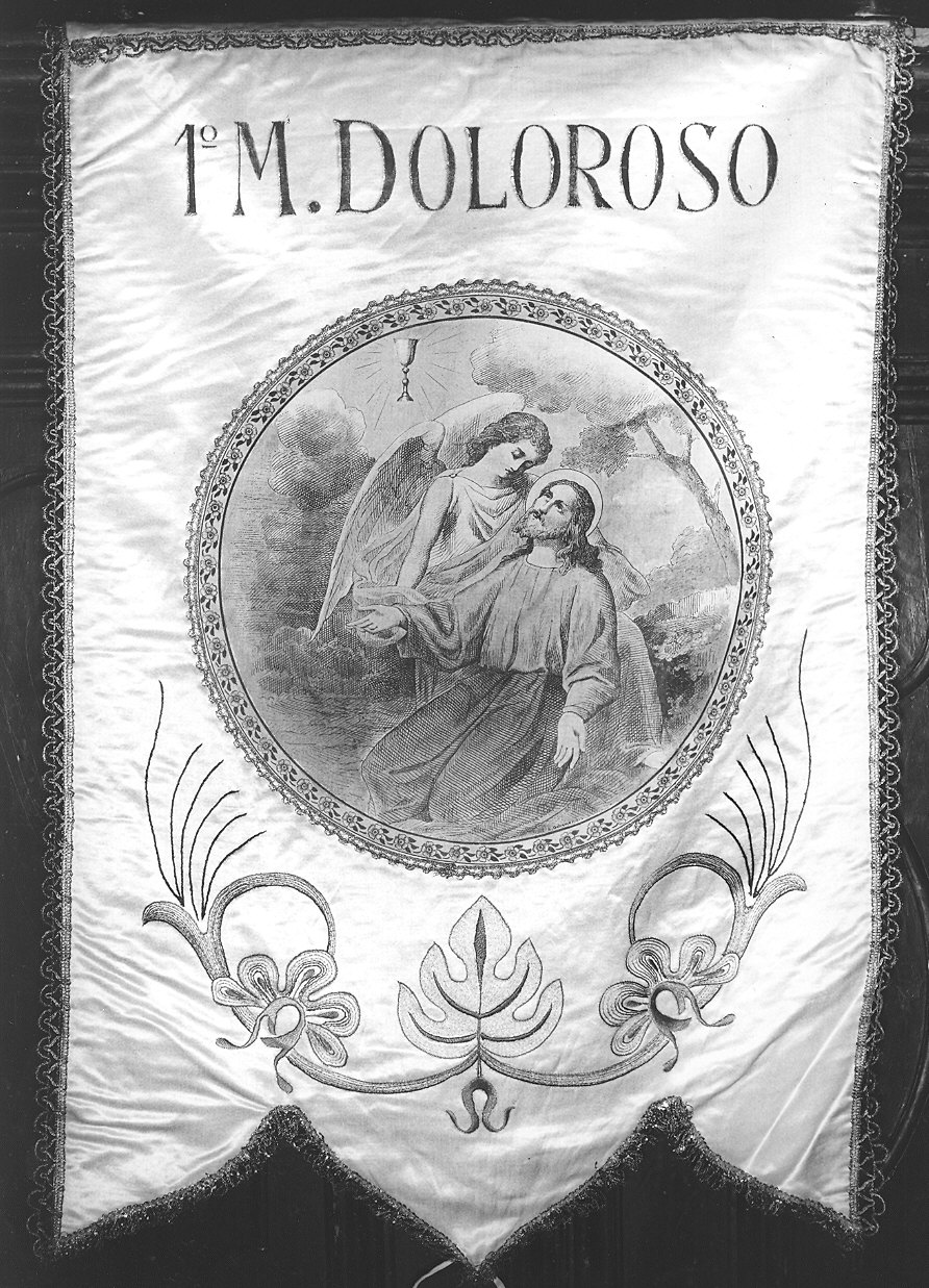 misteri dolorosi (stendardo processionale, ciclo) - produzione emiliana (prima metà sec. XX)