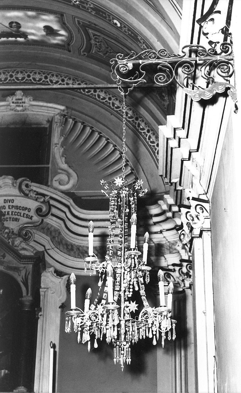 lampadario - a bracci, coppia - bottega piacentina (fine, fine sec. XVIII, sec. XIX)