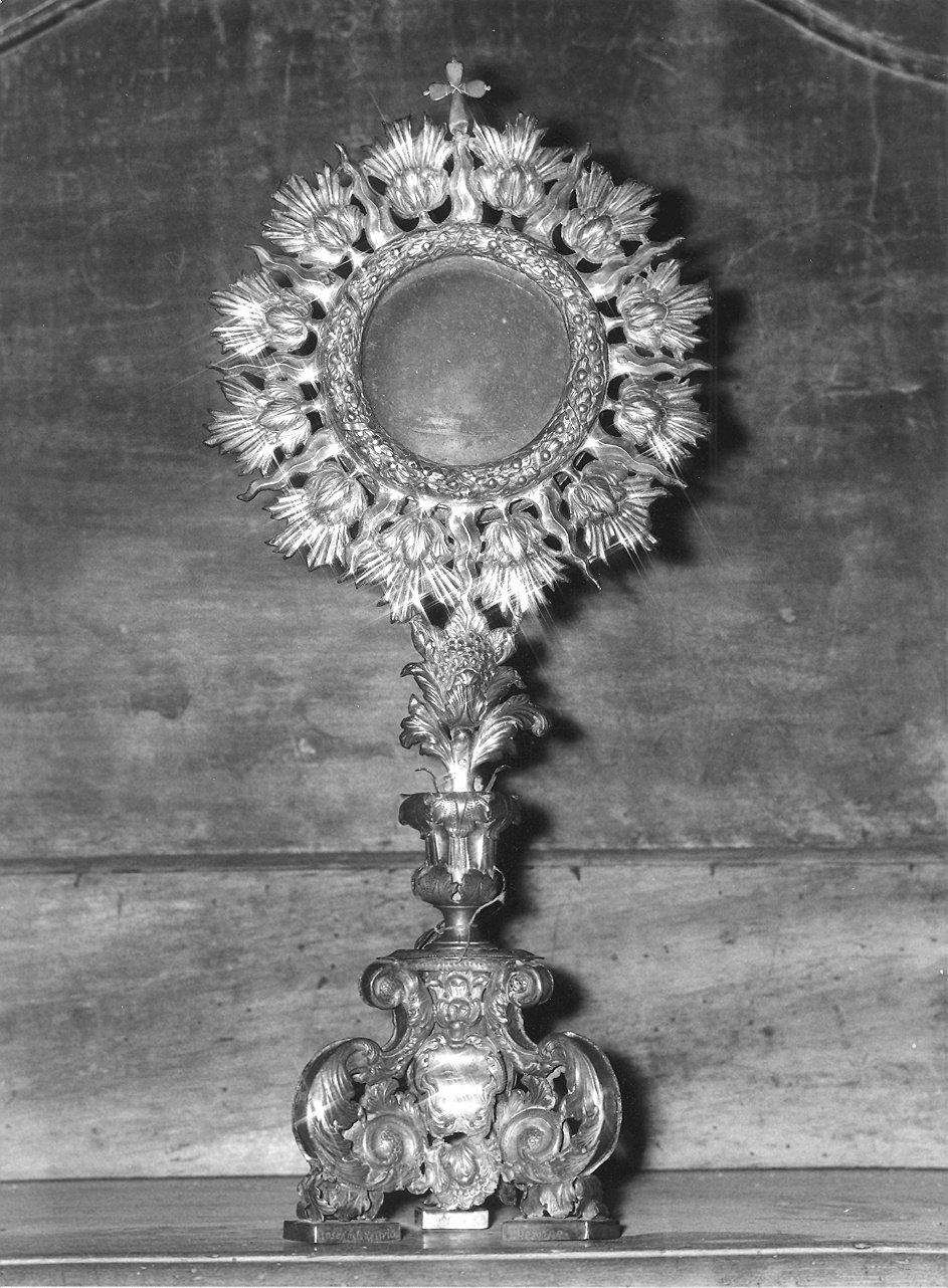 ostensorio - a raggiera - bottega piacentina (fine sec. XVII)