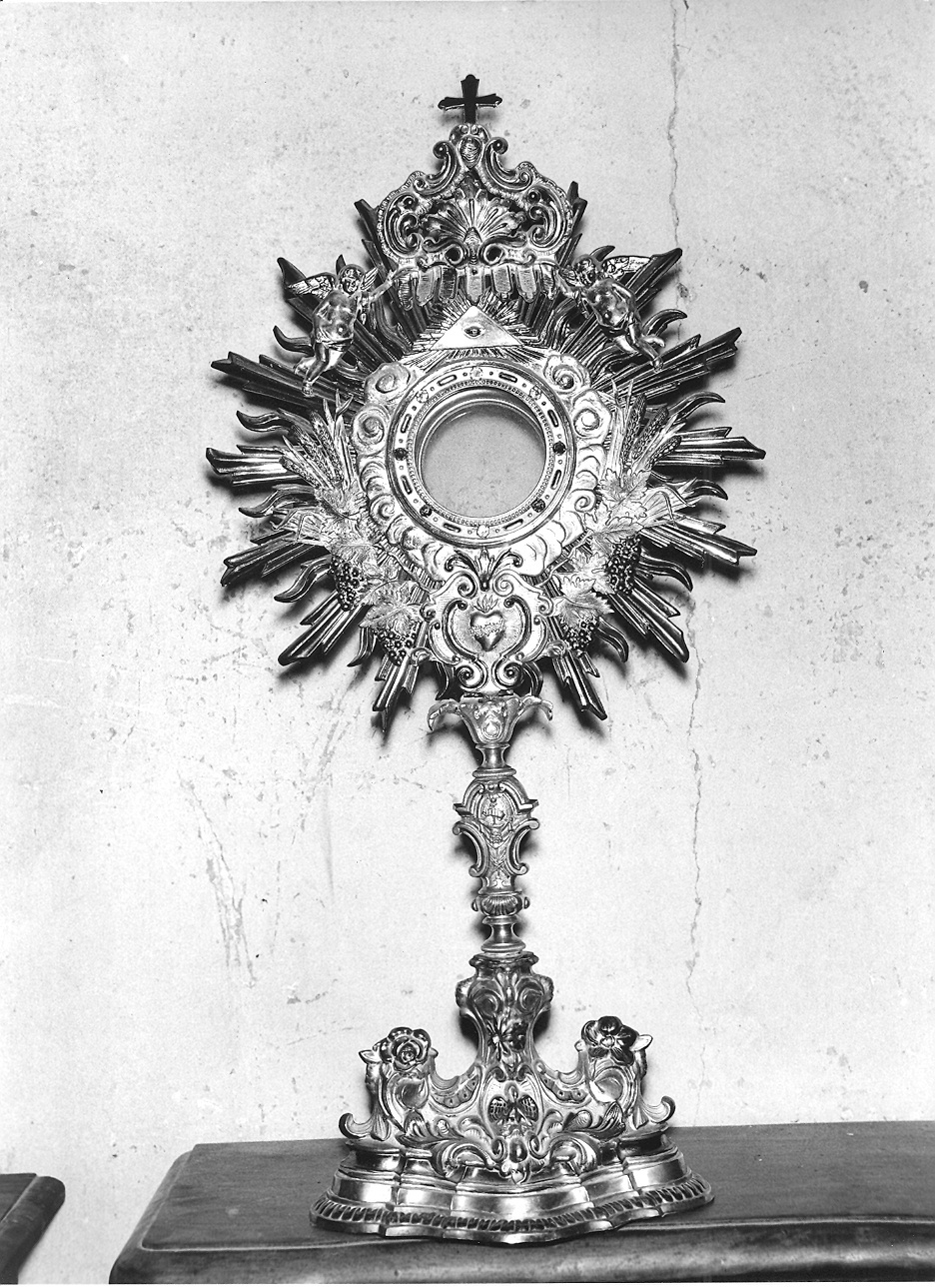 ostensorio - a raggiera - bottega piacentina (fine sec. XIX)
