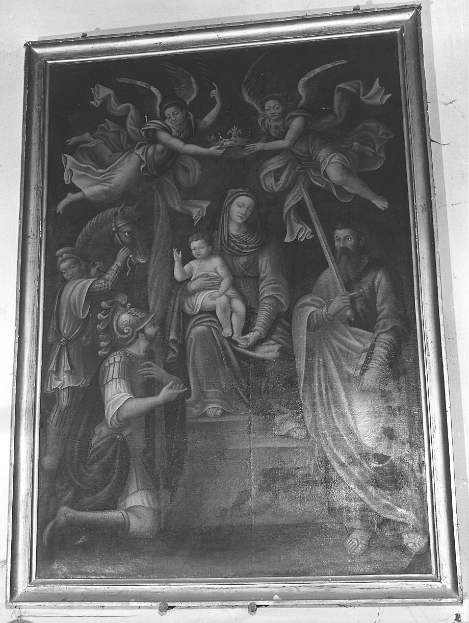 Madonna con Bambino tra i Santi Maurizio e Paolo (dipinto) - ambito parmense (terzo quarto sec. XVI)