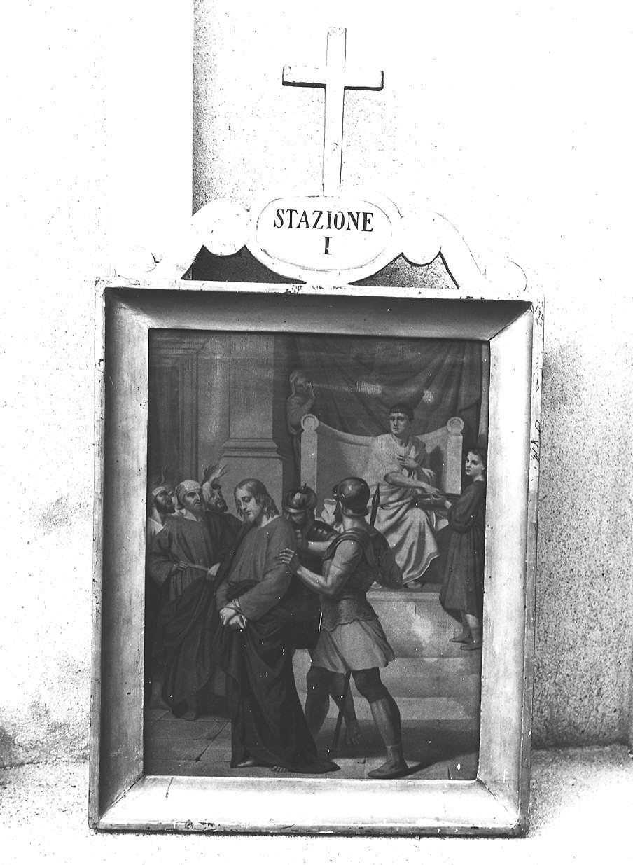 stazioni della via crucis (dipinto, ciclo) - ambito piacentino (prima metà sec. XX)