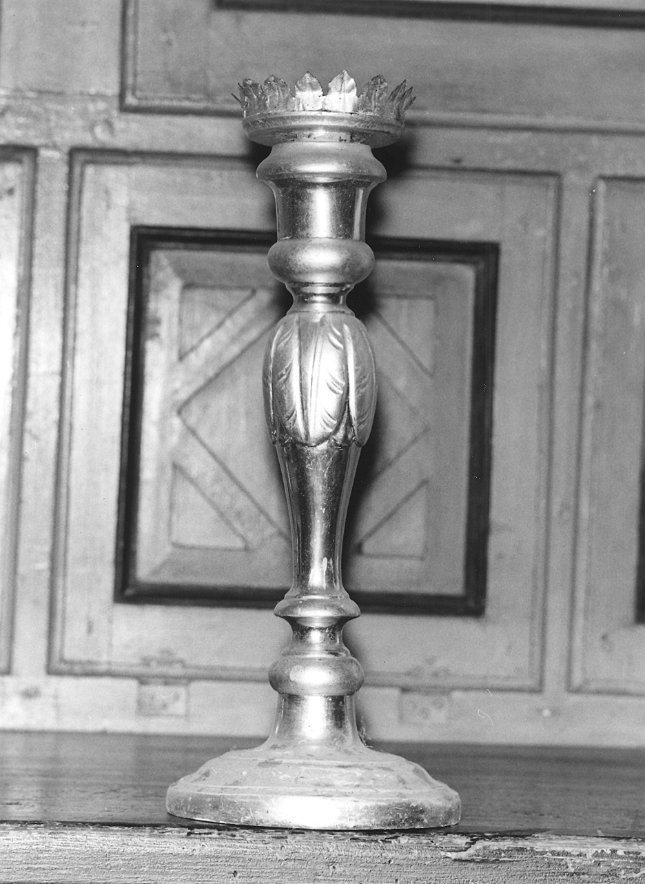 candelabro, serie - bottega piacentina (seconda metà sec. XIX)