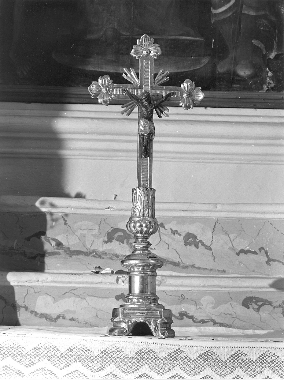 croce d'altare, coppia - bottega piacentina (inizio sec. XIX)