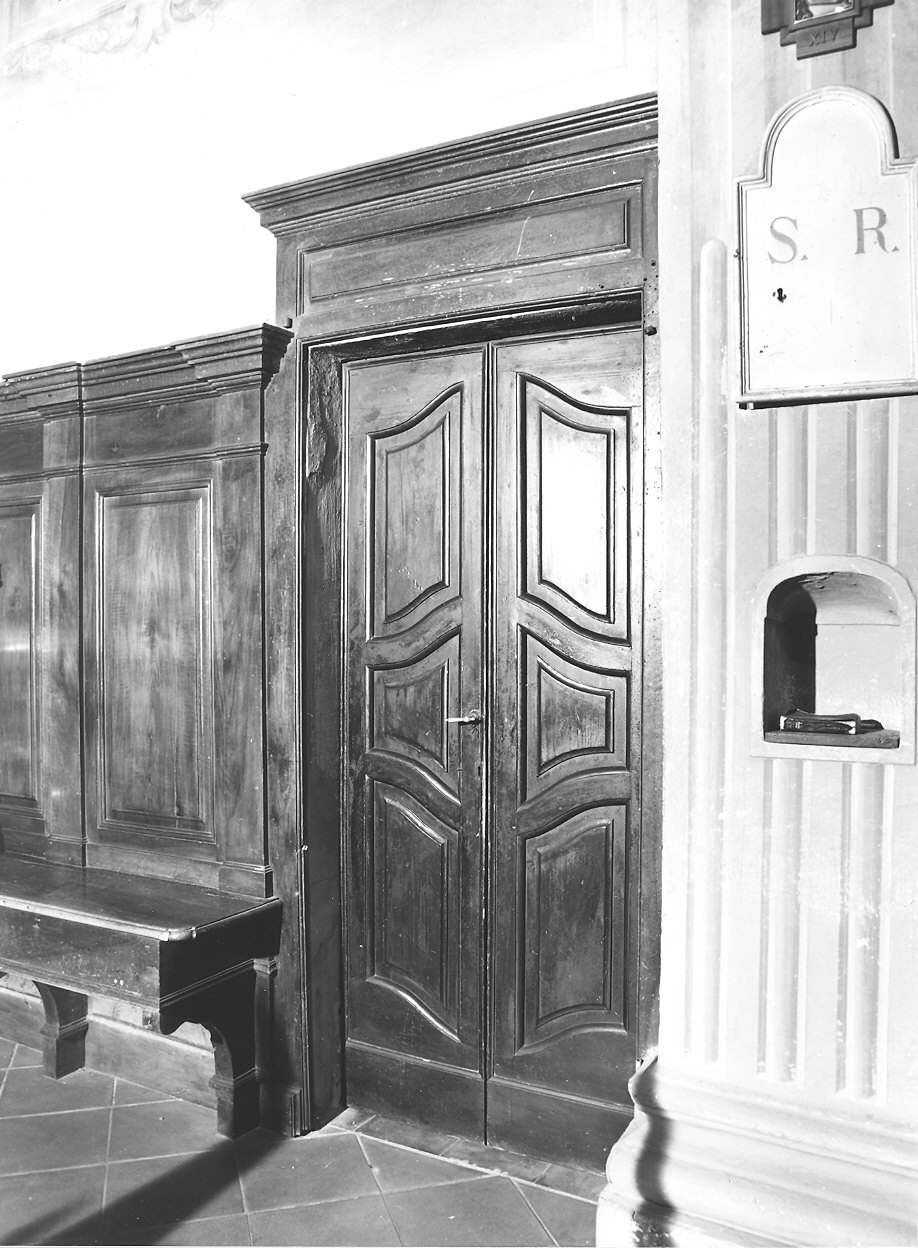 porta - a due battenti, serie - bottega piacentina (seconda metà sec. XVIII)