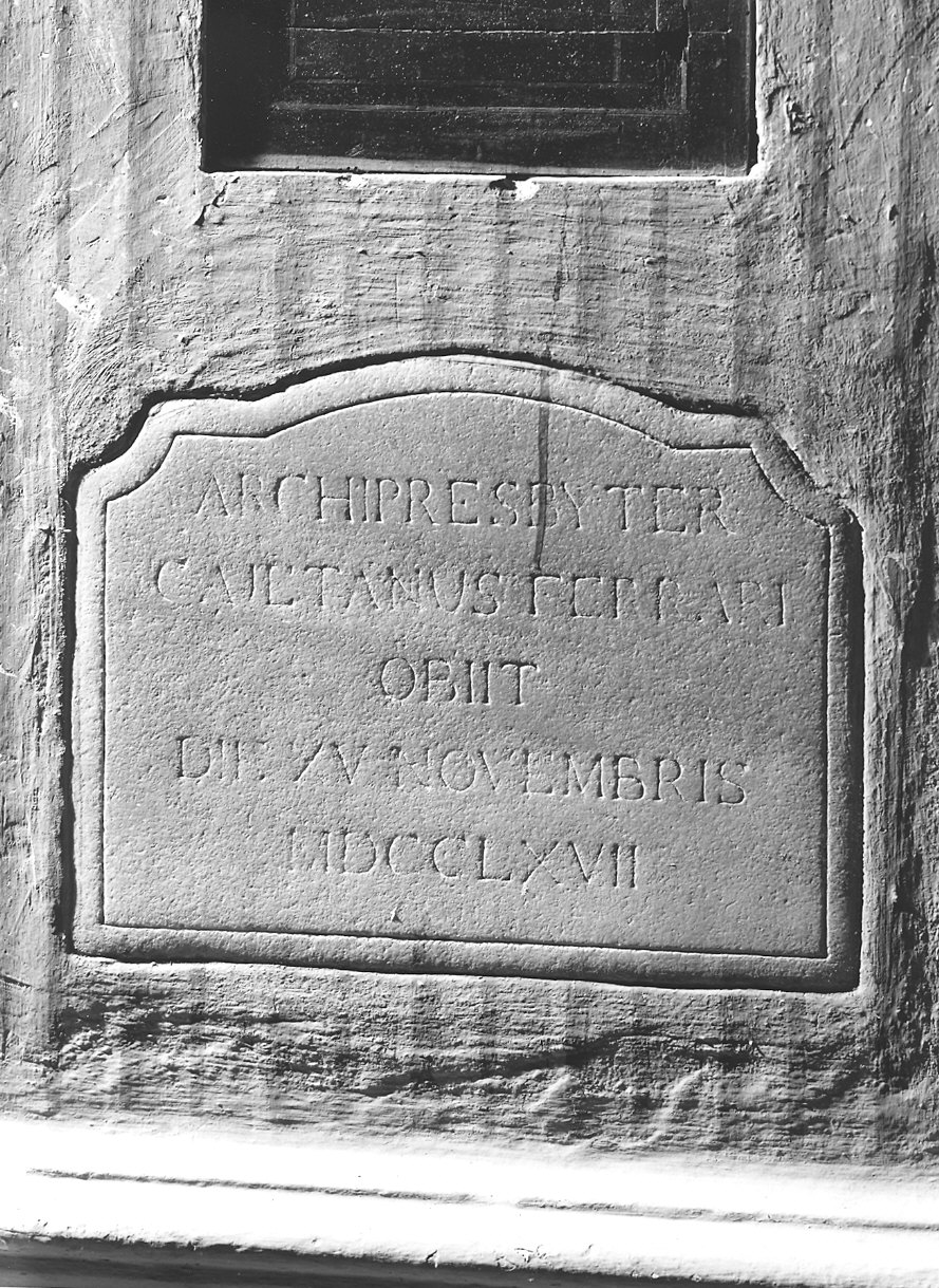 lapide tombale - bottega piacentina (terzo quarto sec. XVIII)