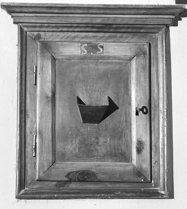 cassetta per elemosine, coppia - bottega piacentina (sec. XIX)