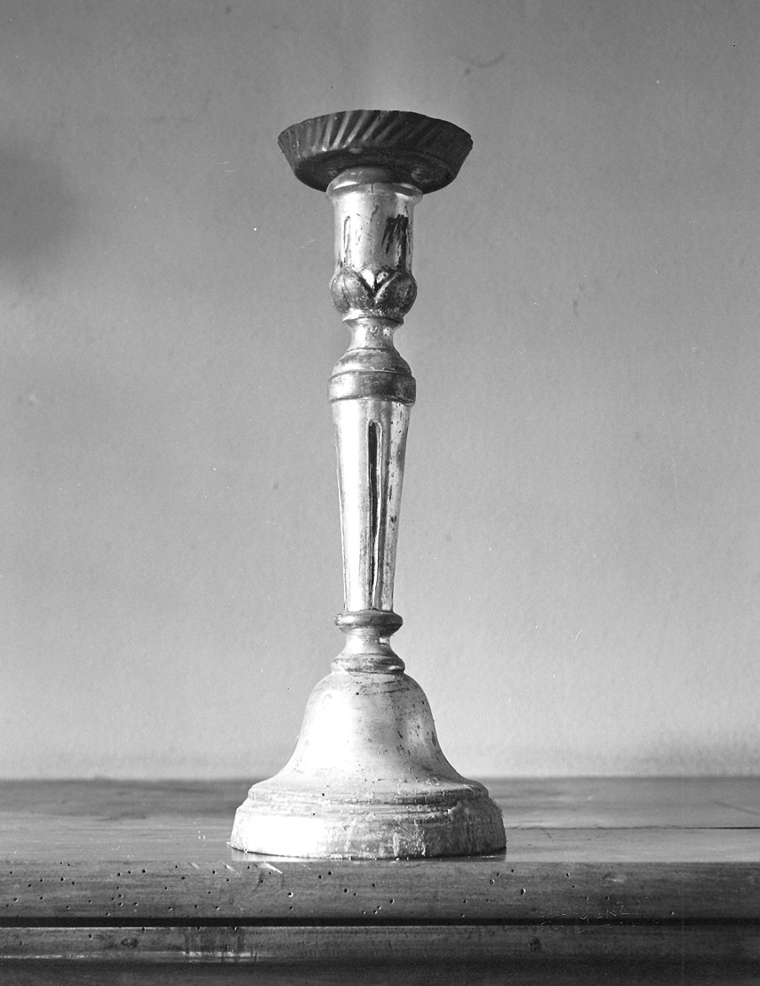 candeliere, serie - bottega piacentina (fine/inizio secc. XVIII/ XIX)