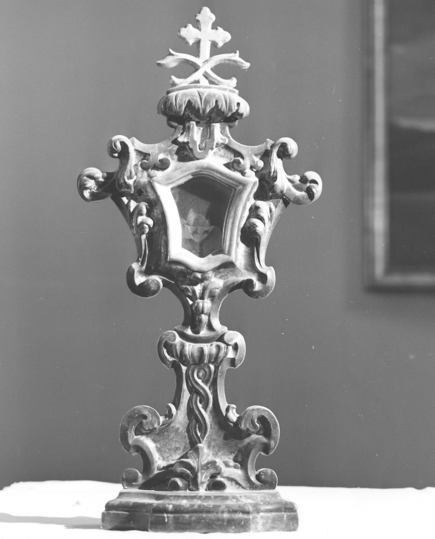 reliquiario - a ostensorio, serie - bottega piacentina (sec. XVIII)