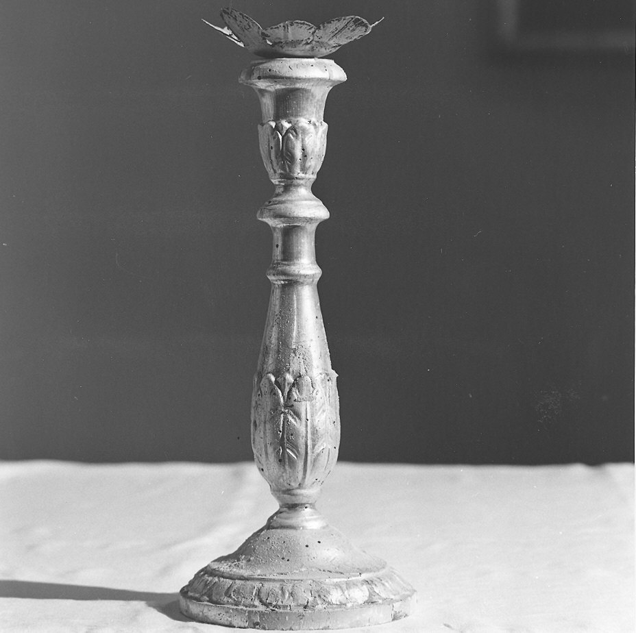 candeliere, serie - bottega piacentina (fine/inizio secc. XVIII/ XIX)