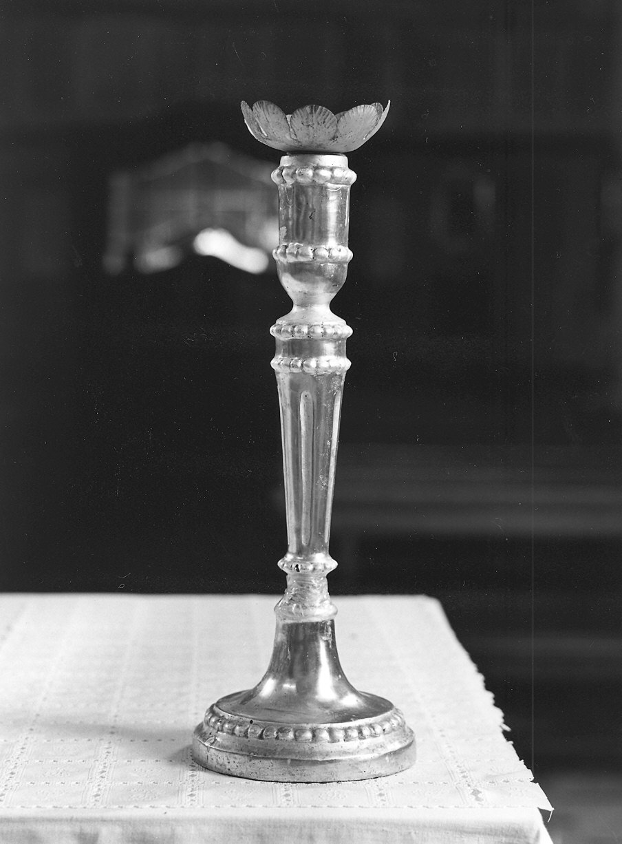 candeliere d'altare, serie - produzione emiliana (sec. XIX)