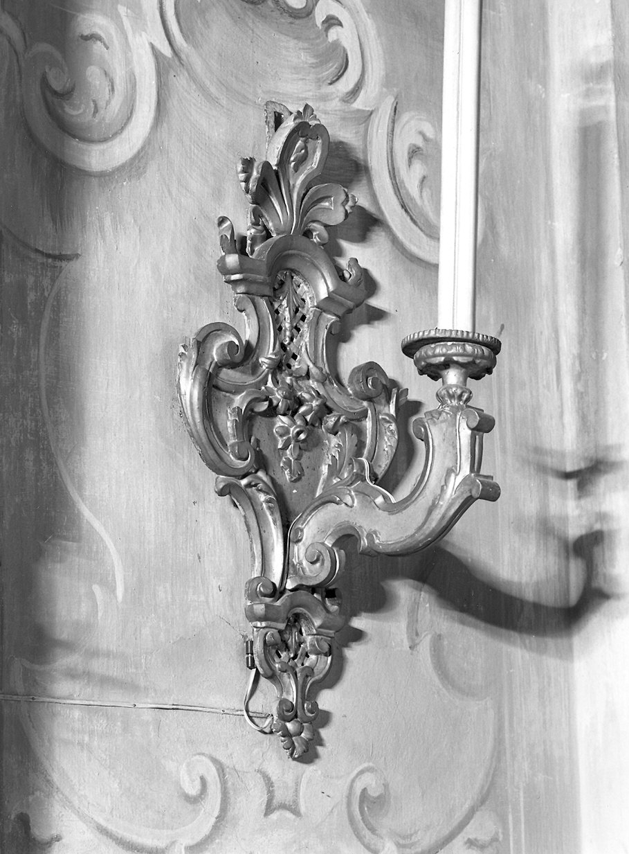 candeliere da parete, serie - bottega piacentina (seconda metà sec. XVIII)