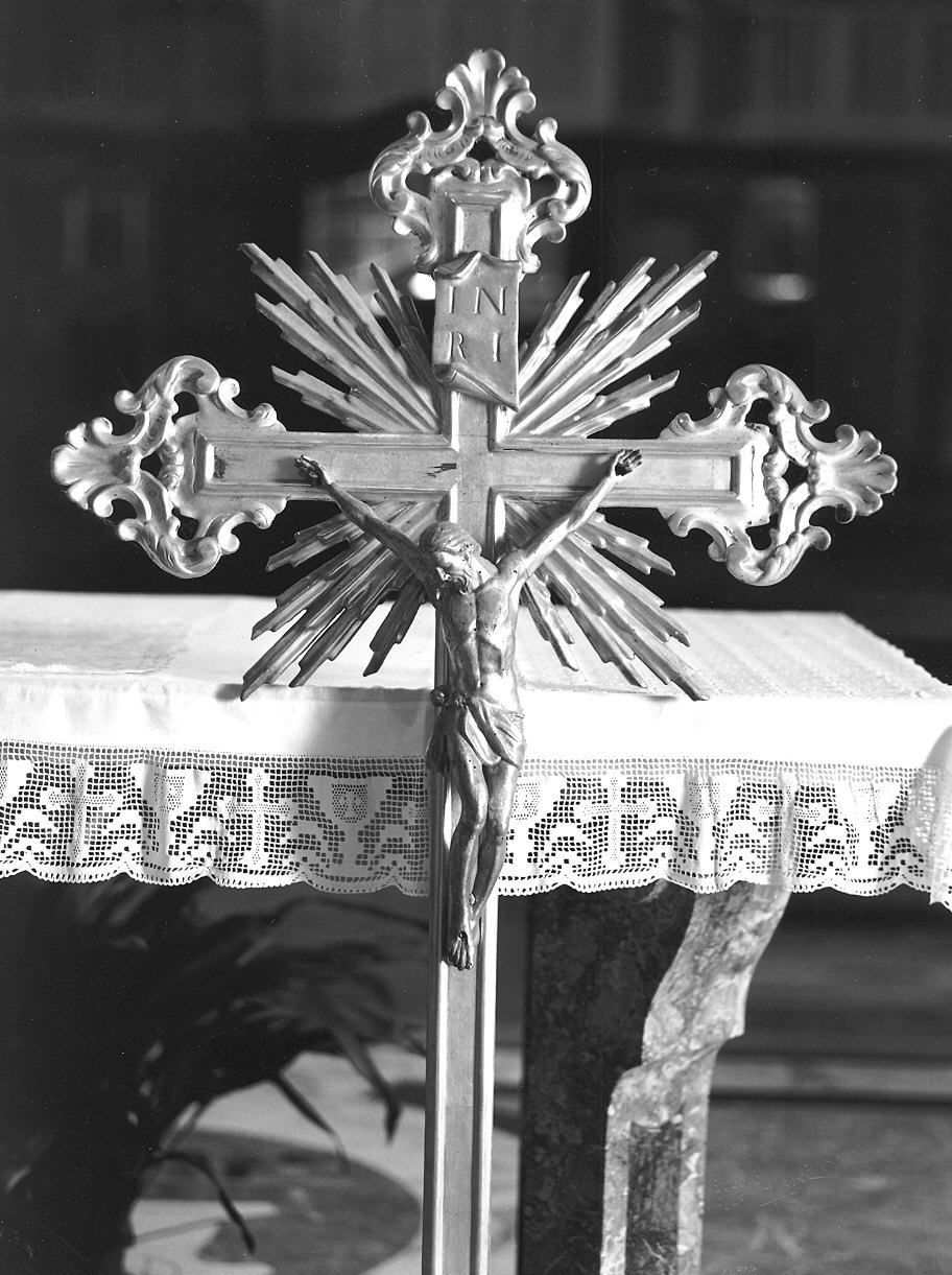croce processionale - bottega piacentina (fine/inizio secc. XVIII/ XIX)