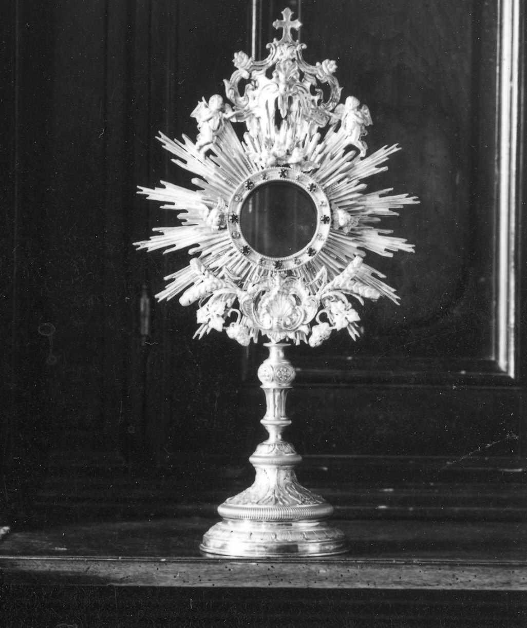 ostensorio - a raggiera - produzione emiliana (seconda metà sec. XIX)