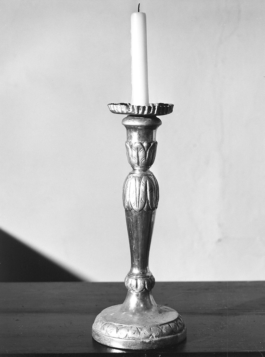 candeliere, serie - bottega piacentina (fine/inizio secc. XVIII/ XIX)