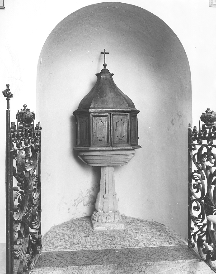 fonte battesimale - bottega piacentina (sec. XVII)